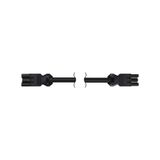 Connection cord 3x2.5mm male and female 3-pole connectors, Wieland system; black; 3 m