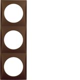 Integro Flow Frame, 3-Gang Brown Matt