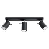 RING CEILING LAMP 3L BLACK GU10 3X40W IP20