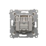 Double switch with LED indicator light, (module), 10AX, quick connection, Bronze matt, metalic