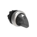Illuminated selector switch actuator Ø22mm Platinum series chromed plastic, 3 position, 1 > 0 - 2. White