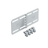 Bendable connection element for cable tray, horizontal 100x210, St, FS
