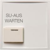 Central part with white confirmation button, Berker Q.x, white, velvet