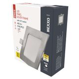 LED recessed luminaire NEXXO, square, silver, 7W, with change CCT