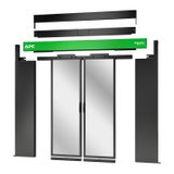Dual Sliding Door Black