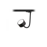 PIXIE on goose neck for 3-circuit tracks black 230V LED GX53 7W