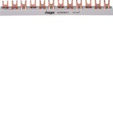 Insulated busbar 3P fork 10mm² 57M