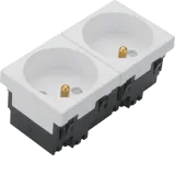 tehalite. GB-EG 2P+Z 33° socket 2-way socket 45x45mm halogen free white