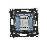 Aerial socket type "F" + computer socket RJ45 cat.6, (module), Simon 24, IP20, graphite mat