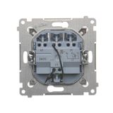 Two-way switch with LED illumination, (module), 16AX, Screw, anthracite, metalic