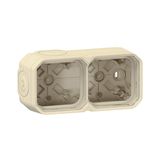 PLEXO 2 GANG BOX HORIZONTAL AND VERTICAL - BEIGE