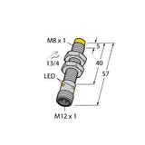 Inductive Sensor With Extended Switching Distance   NI6U-EG08-AN6X-H1341