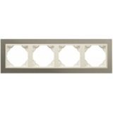 FOUR-GANG FRAME TITANIUM/PEARL