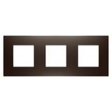 EGO INTERNATIONAL PLATE - IN PAINTED TECHNOPOLYMER - 2+2+2 MODULES HORIZONTAL - BROWN SHADE - CHORUSMART