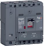Moulded Case Circuit Breaker h3+ P160 TM ADJ 4P4D N0-100% 100A 70kA CT