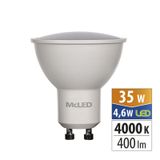 LED bulb GU10, 4.6W, 4000K, CRI80, lit. angle 110°, use 360° 400lm