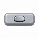 Inline Cord Switch for Round Cable, 1-Pole, 2A, 250V, silver