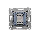 Single socket outlet with Schuko earthing, with shutters, (module), 16A, 250V, Screw, white