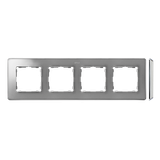 Quadruple frame, cold aluminum, chrome base