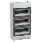 Small distributions boards, Type of protection IP65, Impact strength IK08, Protection class II, Un 400V DC, UL, DLG, UL-EU, VDE, Halogen free