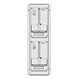 Meter box insert 2-rows, 2 meter boards / 19 Modul heights