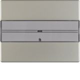 Arsys Push Button, 1-gang, with Labelling Field Stainless Steel Lacque