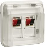 Speaker connection 2-way, W.1, polar white