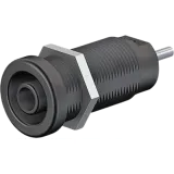 4 mm socket, flat plug connection, mounting Ø 12.2 mm, CAT IV, green, 66.9665-25