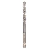 Brad point drill bit, 1/4" hex shank 6 x 63 x 106 mm