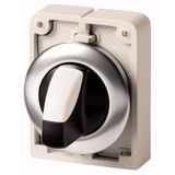M30I-FWKV Changeover switch, RMQ-Titan, with thumb-grip, maintained, 2 positions (V position), Front ring stainless steel