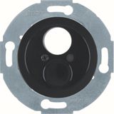 Central part for loudspeaker socket, Series 1930/Glass, black