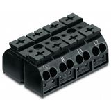 4-conductor chassis-mount terminal strip without ground contact PE-N-L