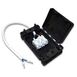 Installation box for looping lights, 1x input, 1x output, 3-pole (L/N/PE)