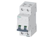 Miniature circuit breaker 400 V 10 kA, 2-pole, C, 63 A