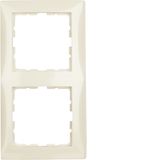 Frame 2gang, S.1, white glossy