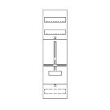 1ZF2 Meter panel, 900 mm x 250 mm (HxW), Number of Rows: 0, Panel Width: 1