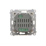 R-TV-SAT pass through aerial socket, (module), Simon 24, IP20/IP44, black matt