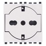 Flat 2P+E P40 Universal outlet white
