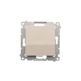 Two-way switch without pictogram, (module), 16AX, Screw, cream white/electro white