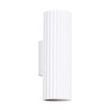 OBLONG WALL LAMP TOP BOTTOM WHITE CARBON WITH 2XGU10 THREAD