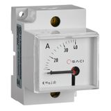 SACI EC5VR 48x48 Direct Ammeter, DIN Rail Mount, 0-40A