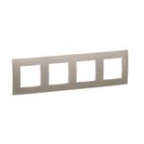 PLAQUE 4 POSTE TAUPE