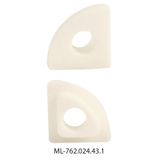End cap with hole for RA, white color, 1 pc