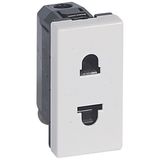 Socket outlet 2P Euro/US 1-module Mosaic