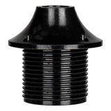 Lampholder E27 Thread+Cap Black