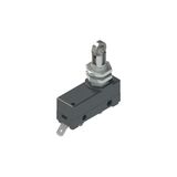 Microswitch with orientable roller plunger