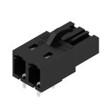 PCB plug-in connector, female header, closed side, THT solder connection, 5.08 mm, Number of poles: 2, 90°, Solder pin length (l): 3.2 mm, tinned, black, Box