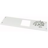 XMN230606C Front cover, +mounting kit, for NZM2, horizontal, 3p, HxW=150x600mm, grey