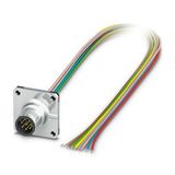 SACC-SQ-M12MS-8CON-20/0,5 - Device connector front mounting