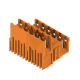 PCB plug-in connector, male header, open side, THT solder connection, 5.08 mm, Number of poles: 12, 180°, Solder pin length (l): 3.2 mm, tinned, orange, Box
